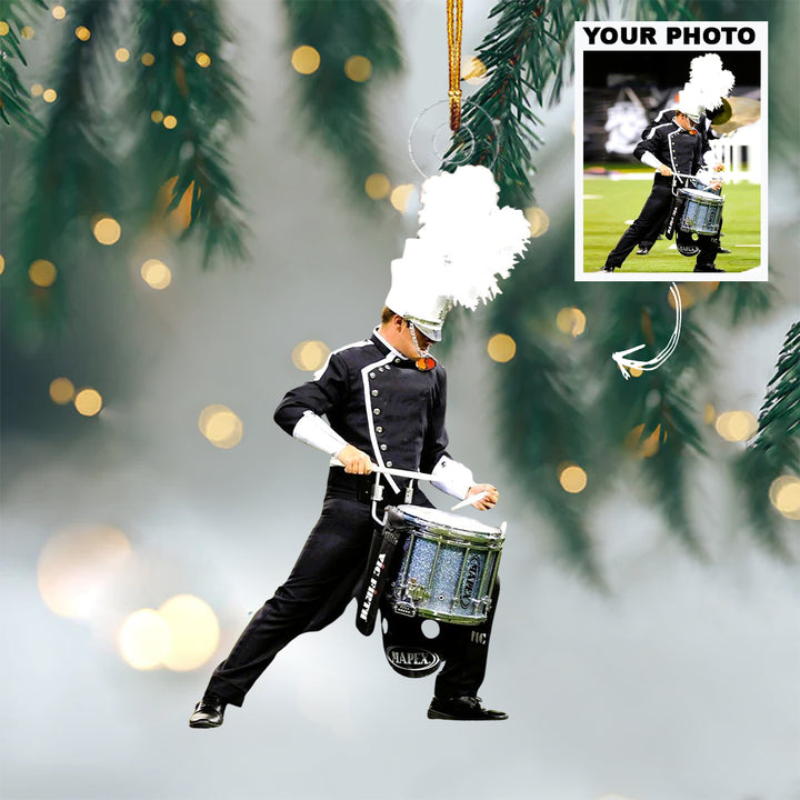 Brass & Beats - Personalized Photo Mica Ornament - Christmas Gift For Music Lovers, Friends