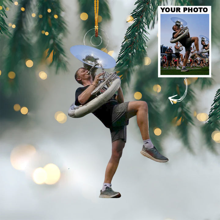 Drumline Dream - Personalized Photo Mica Ornament - Christmas Gift For Music Lovers, Friends