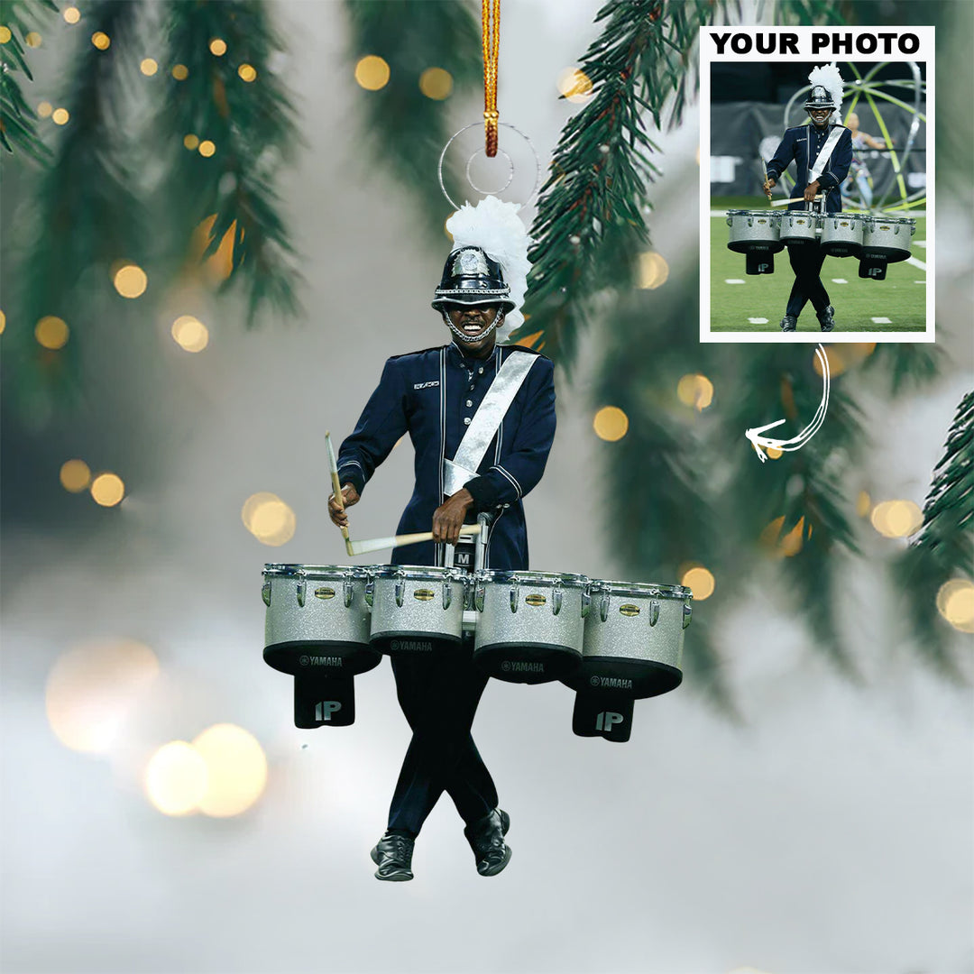 Marching Melody - Personalized Photo Mica Ornament - Christmas Gift For Music Lovers, Friends