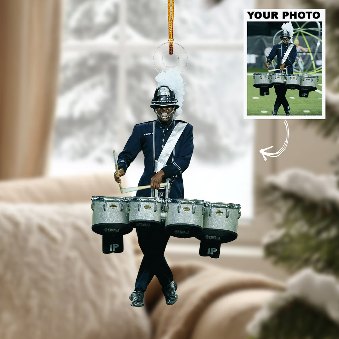 Marching Melody - Personalized Photo Mica Ornament - Christmas Gift For Music Lovers, Friends