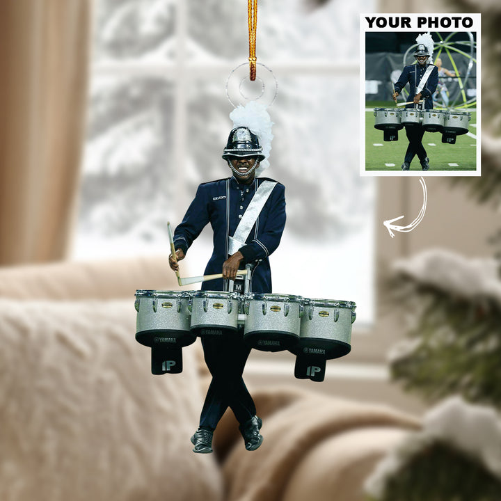 Marching Melody - Personalized Photo Mica Ornament - Christmas Gift For Music Lovers, Friends