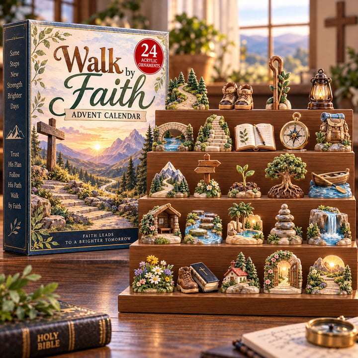 CHRISTMAS KICKOFF 40% OFF - Walk By Faith Advent Calendar 2026 - 24-Day Festive Countdown, Acrylic Charms Blind Box - Gift For Christians AC0TH541