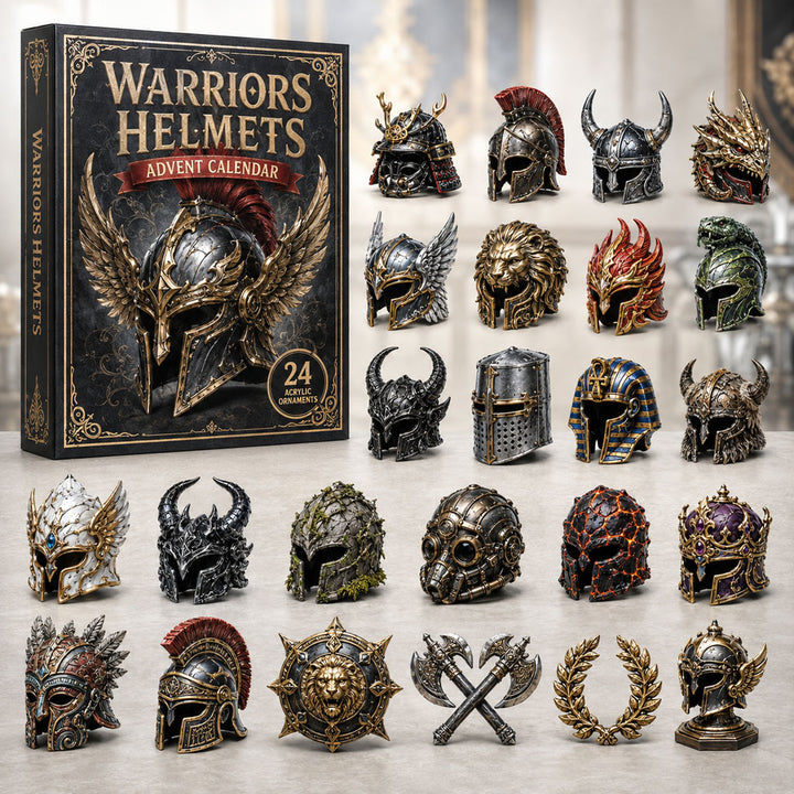 CHRISTMAS KICKOFF 40% OFF - Warriors Helmets Advent Calendar 2026 - 24-Day Festive Countdown, Acrylic Charms Blind Box - Gift For Helmets Lovers AC0HA033