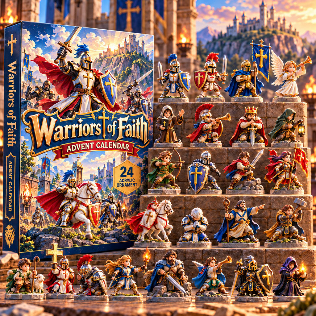 CHRISTMAS KICKOFF 40% OFF - Warriors of Faith Advent Calendar 2026 - 24-Day Festive Countdown, Acrylic Charms Blind Box - Gift For Family, Friends AC0HA570