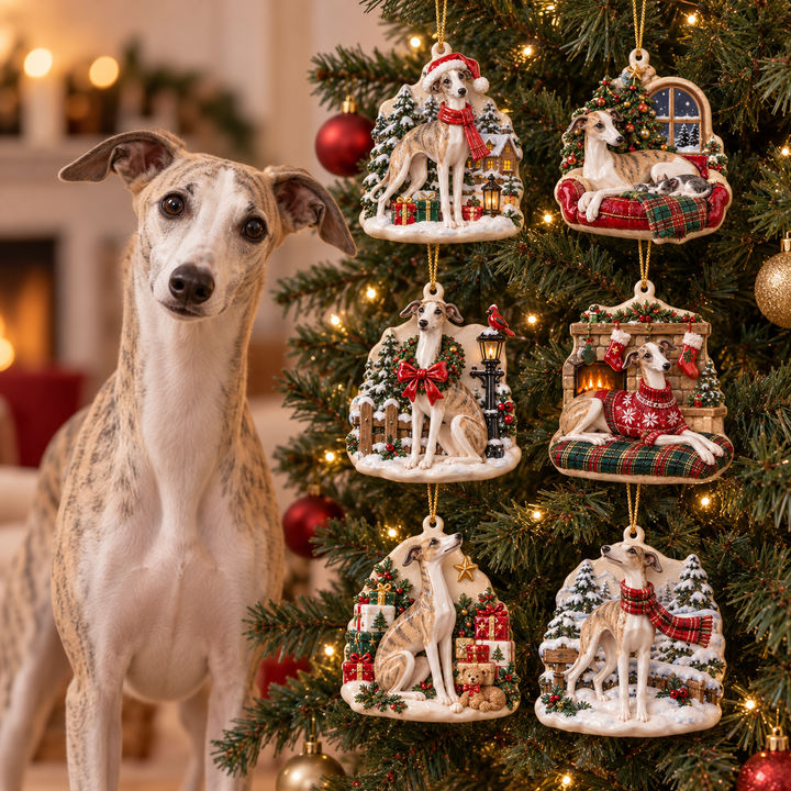 Whippet Christmas Ornament Gift Set NCU0HA111