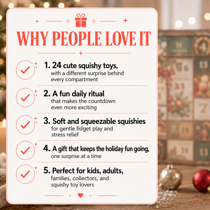 CHRISTMAS KICKOFF 40% OFF - Dumpling Squishies Collection Advent Calendar 2026 - 24-Day Festive Countdown AC0TL001
