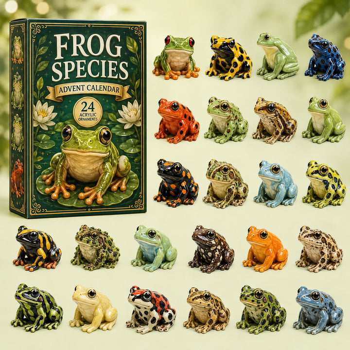 CHRISTMAS KICKOFF 40% OFF - Wild Frog Advent Calendar 2026 - 24-Day Festive Countdown, Acrylic Charms Blind Box - Gift For Frog Lovers