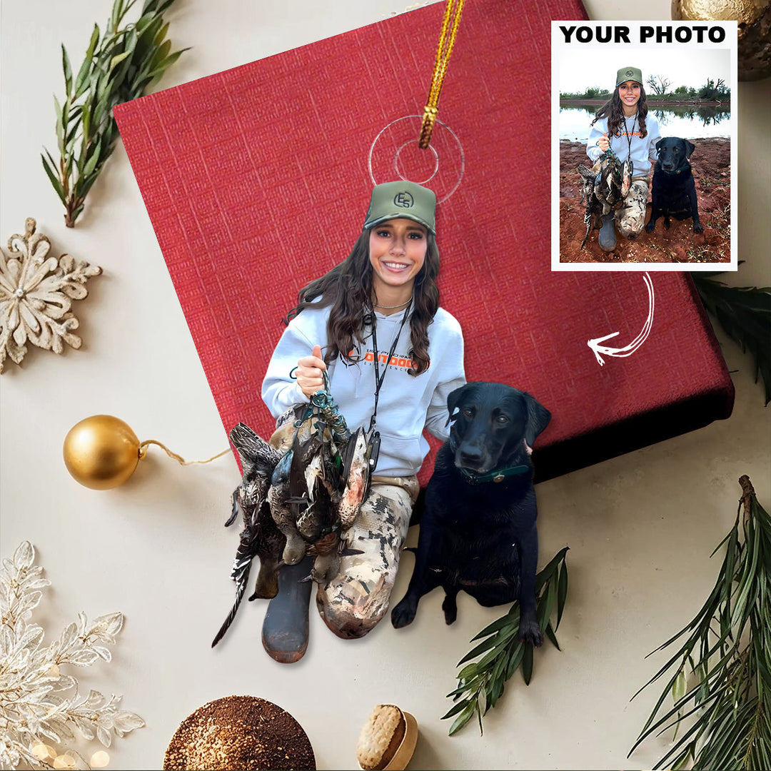 Wild Game Duo - Personalized Photo Mica Ornament - Christmas Gift For Hunting Lovers