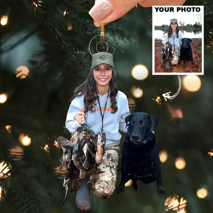 Wild Game Duo - Personalized Photo Mica Ornament - Christmas Gift For Hunting Lovers