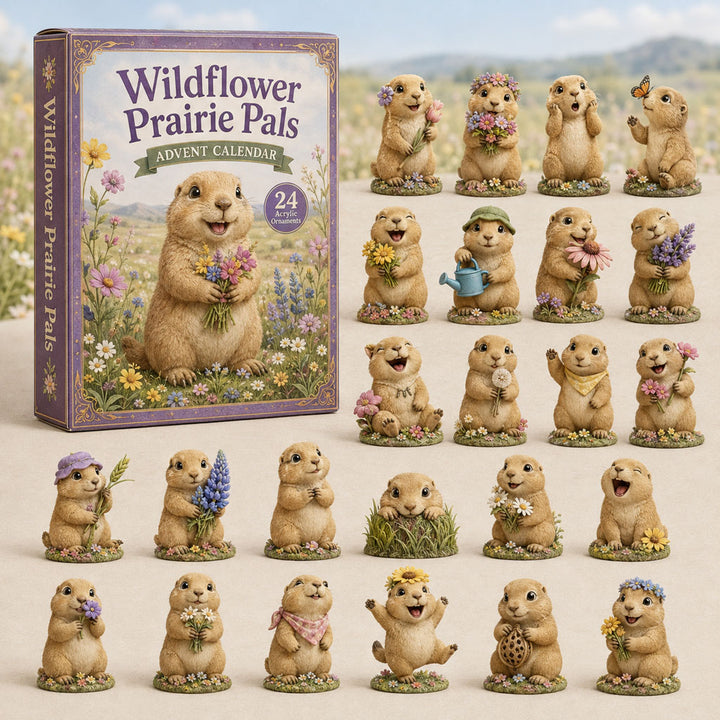 CHRISTMAS KICKOFF 40% OFF - Wildflower Prairie Pals Advent Calendar 2026 - 24-Day Festive Countdown, Acrylic Charms Blind Box - Gift For Prairie Dog Lovers AC0TH120