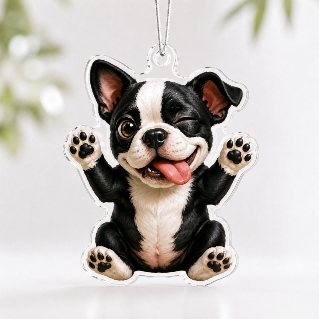 Wink Boston Terrier Mica Ornament NCU0NT056