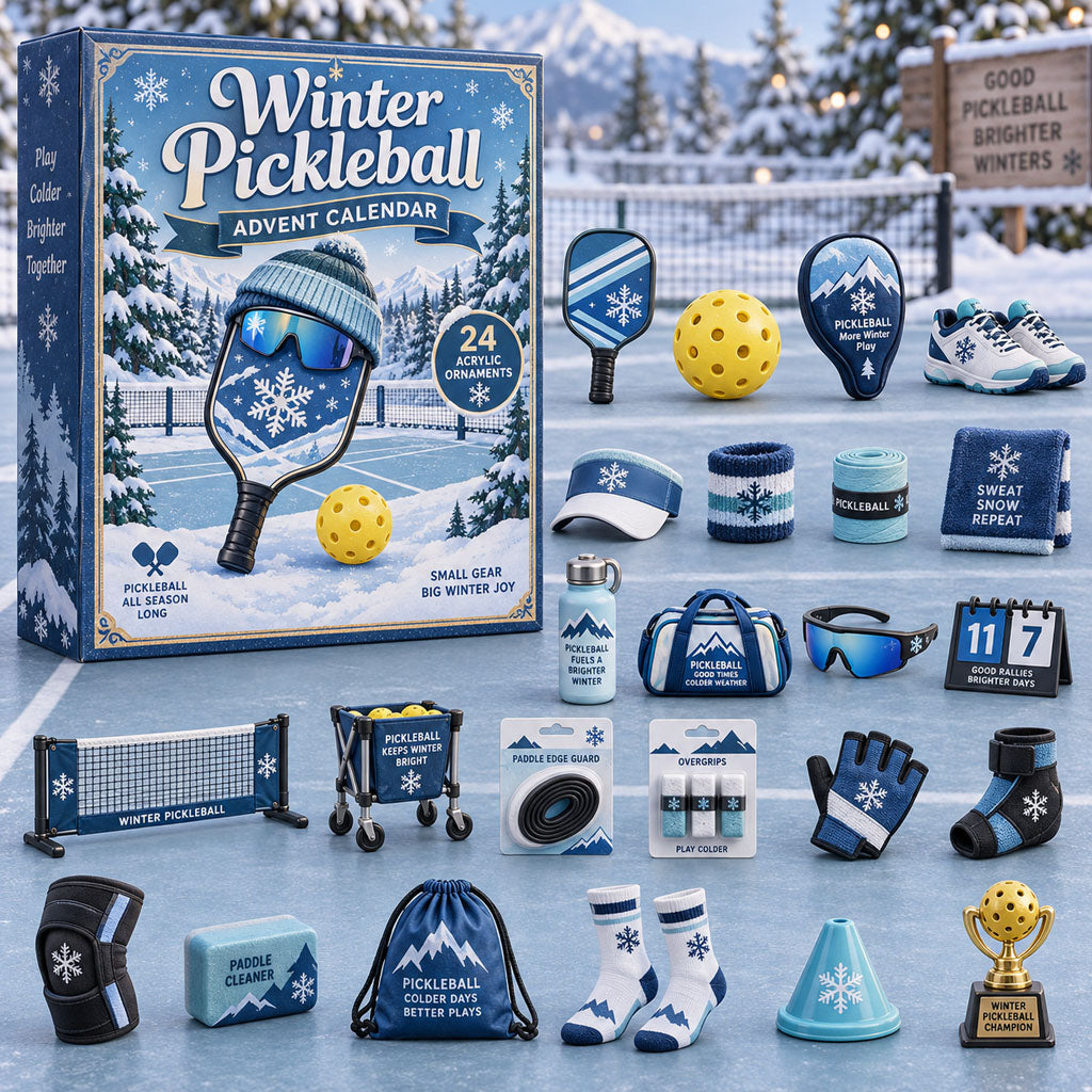 CHRISTMAS KICKOFF 40% OFF - Winter Pickleball Advent Calendar 2026 - 24-Day Festive Countdown, Acrylic Charms Blind Box - Gift For Pickleball Lovers AC0NT285