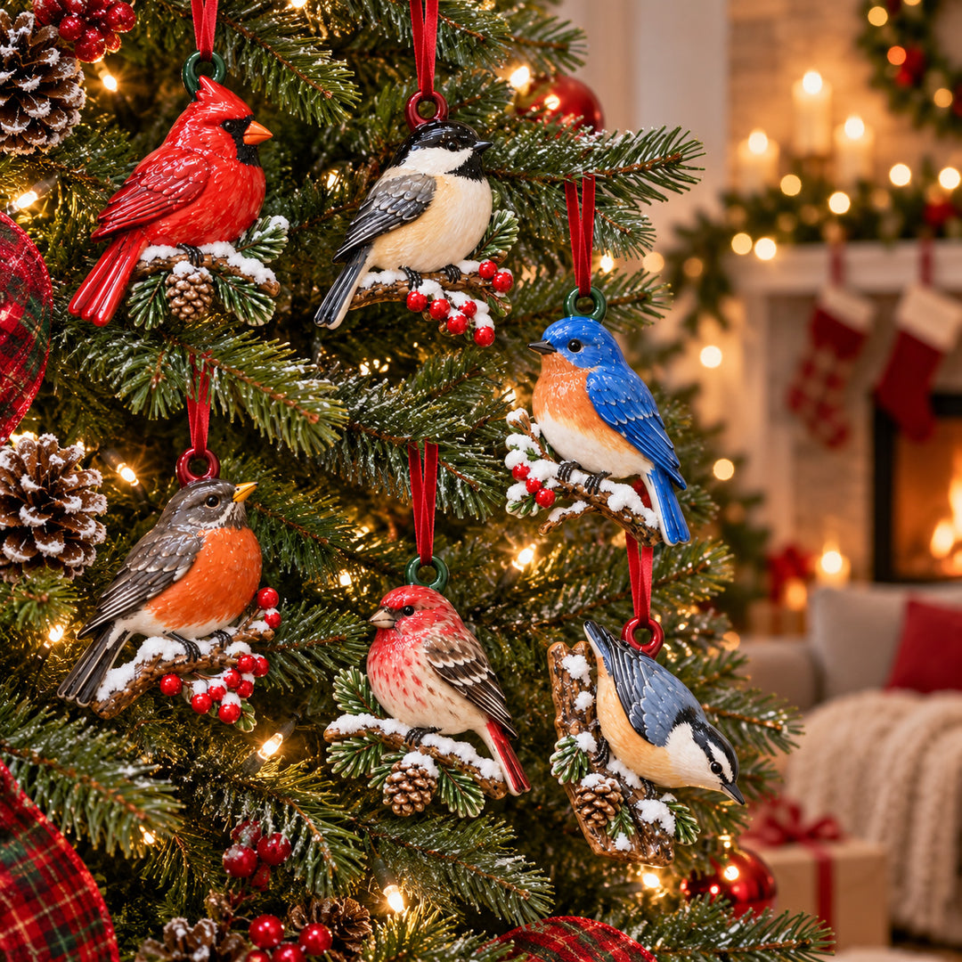 Winter Songbirds Acrylic Ornament Gift Set NCU0HT166