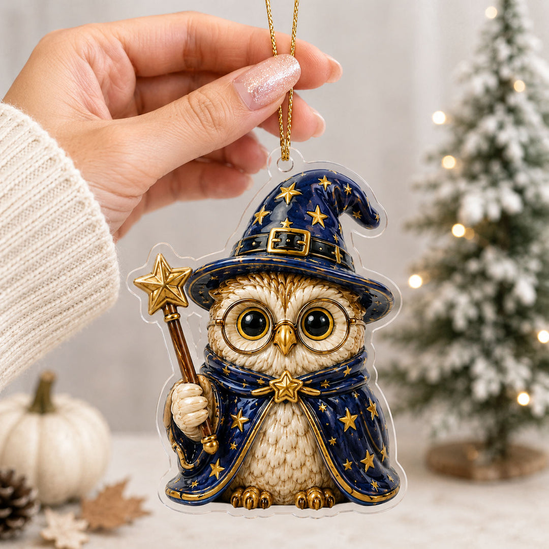 Witch Owl Mica Ornament NCU0TH04