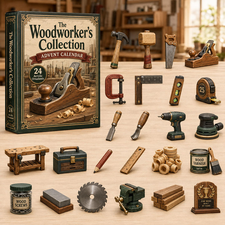CHRISMAST KICKOFF 40% OFF - Woodworking Craft Tools Advent Calendar 2026 - 24-Day Festive Countdown, Acrylic Charms Blind Box - Gift For Tool Lovers AC0TH073