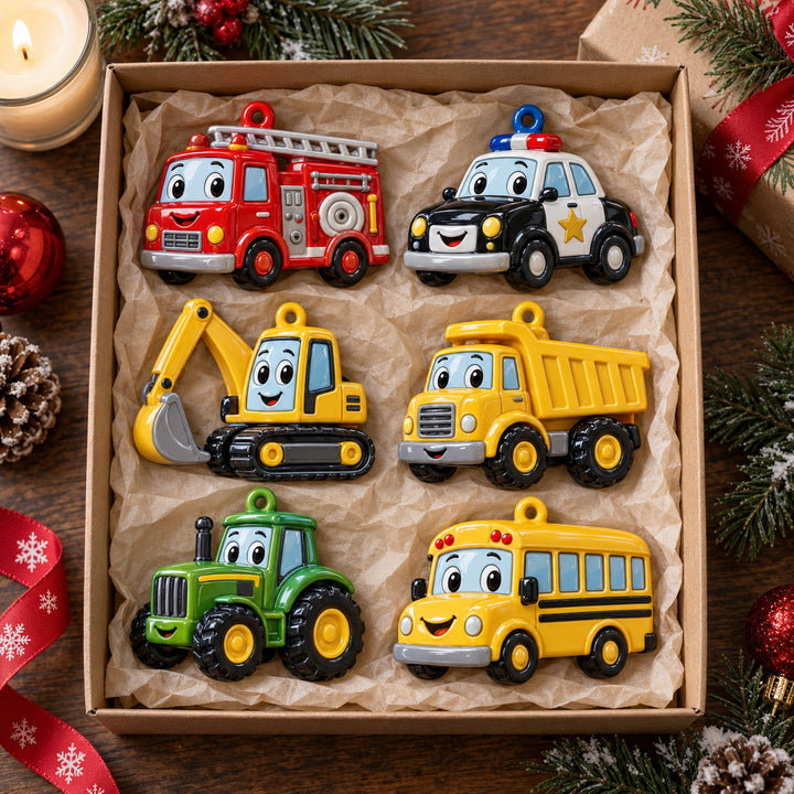 Work Vehicles Ornament Gift Set NCU0HT133
