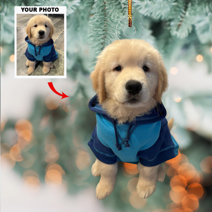 Yappy Holidays - Personalized Photo Mica Ornament - Gift For Pet Lovers, Pet Owners, Family Members