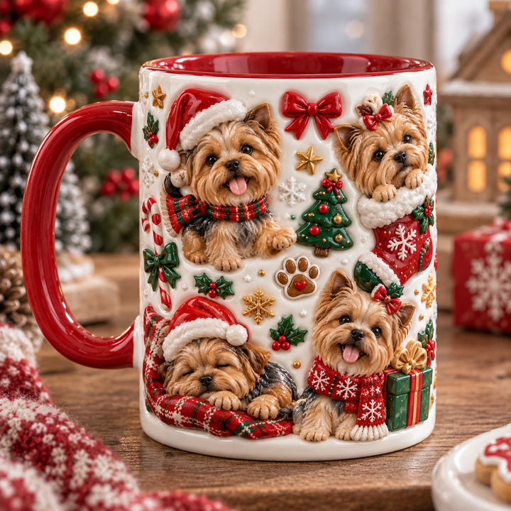 Merry Paws Christmas Accent Mug - Christmas Gift For Dog Lovers