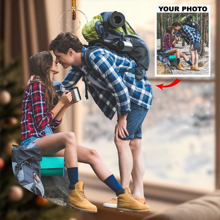 You And I - Personalized Photo Mica Ornament - Gift For Couple