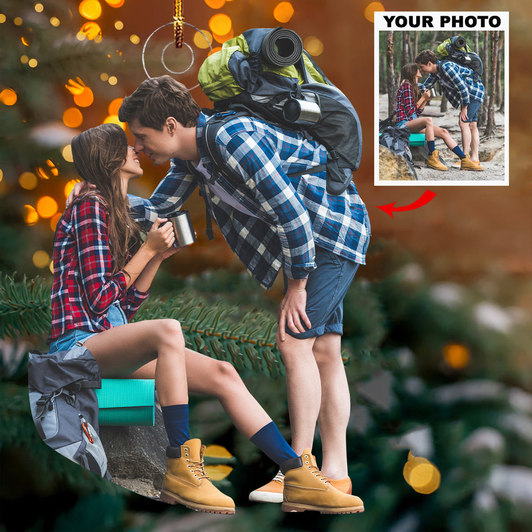 You And I - Personalized Photo Mica Ornament - Gift For Couple