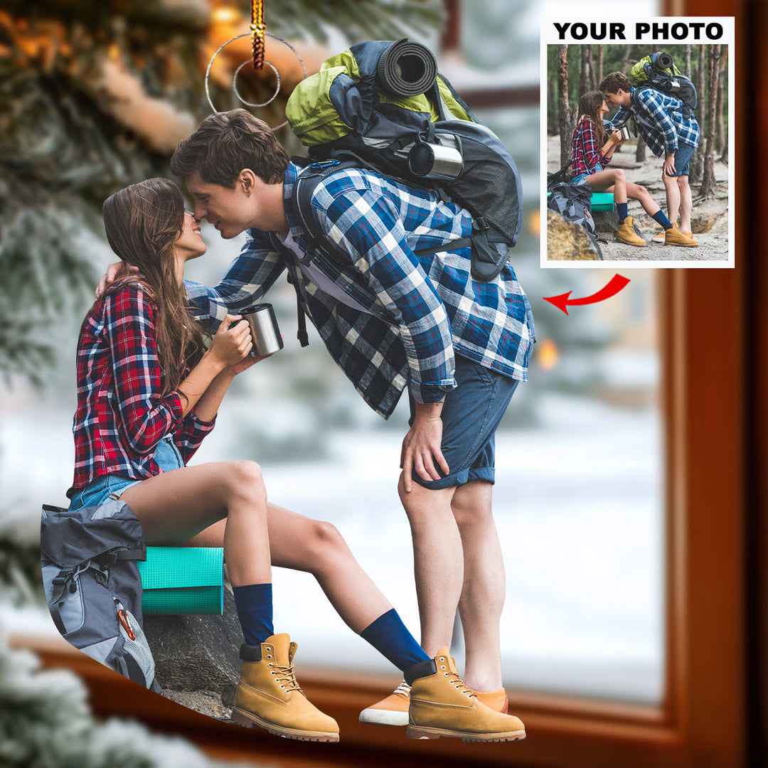 You And I - Personalized Photo Mica Ornament - Gift For Couple