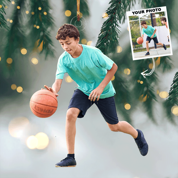 Young Spirit - Personalized Photo Mica Ornament - Gift For Baseketball Lover, Sport Lover, Family Member