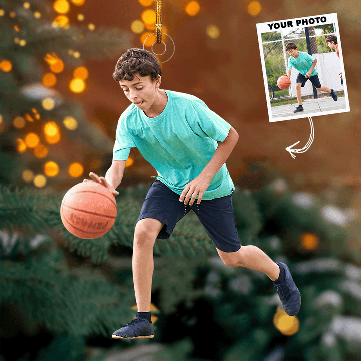 Young Spirit - Personalized Photo Mica Ornament - Gift For Baseketball Lover, Sport Lover, Family Member