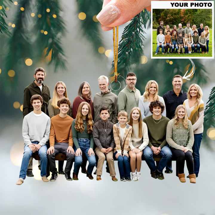 Warm Wishes - Personalized Photo Mica Ornament - Christmas Gift For Family Members