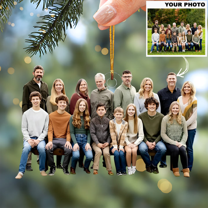Warm Wishes - Personalized Photo Mica Ornament - Christmas Gift For Family Members