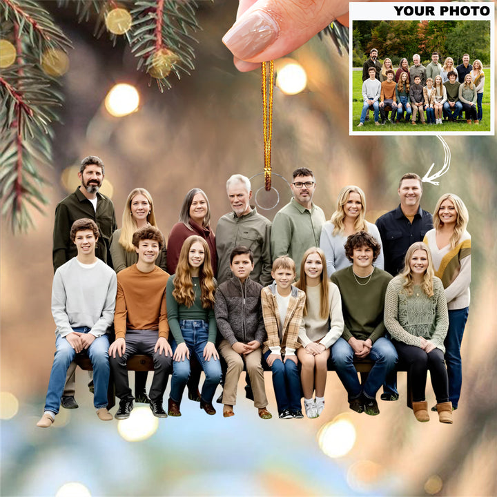Warm Wishes - Personalized Photo Mica Ornament - Christmas Gift For Family Members