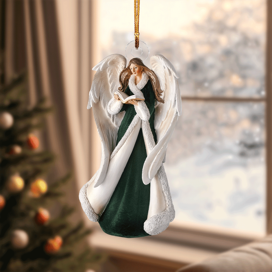 Emerald Angel Mica Ornament  NCU0TL027