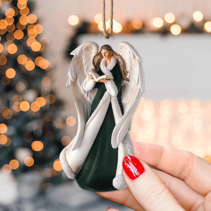 Emerald Angel Mica Ornament  NCU0TL027