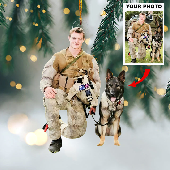 Guardian Bonds - Personalized Photo Mica Ornament - Customized Photo Ornament - Christmas Gift For Veterans, Soldiers