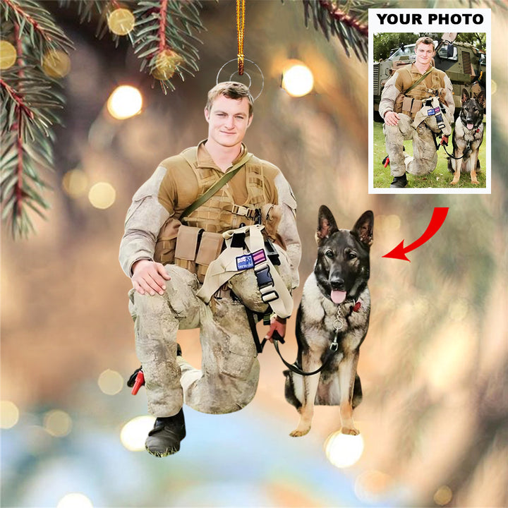 Guardian Bonds - Personalized Photo Mica Ornament - Customized Photo Ornament - Christmas Gift For Veterans, Soldiers