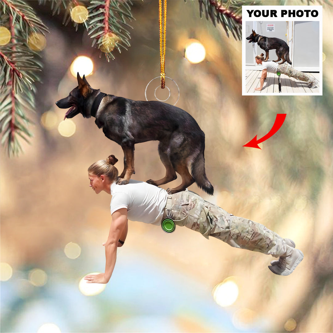 Proud Partners - Personalized Photo Mica Ornament - Customized Photo Ornament - Christmas Gift For Veterans, Soldiers