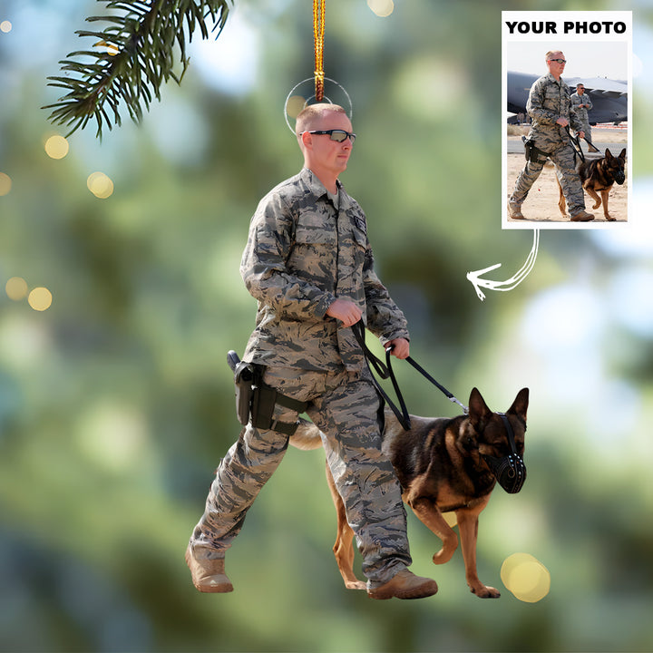 Together We Serve - Personalized Photo Mica Ornament - Customized Photo Ornament - Christmas Gift For Veterans, Soldiers