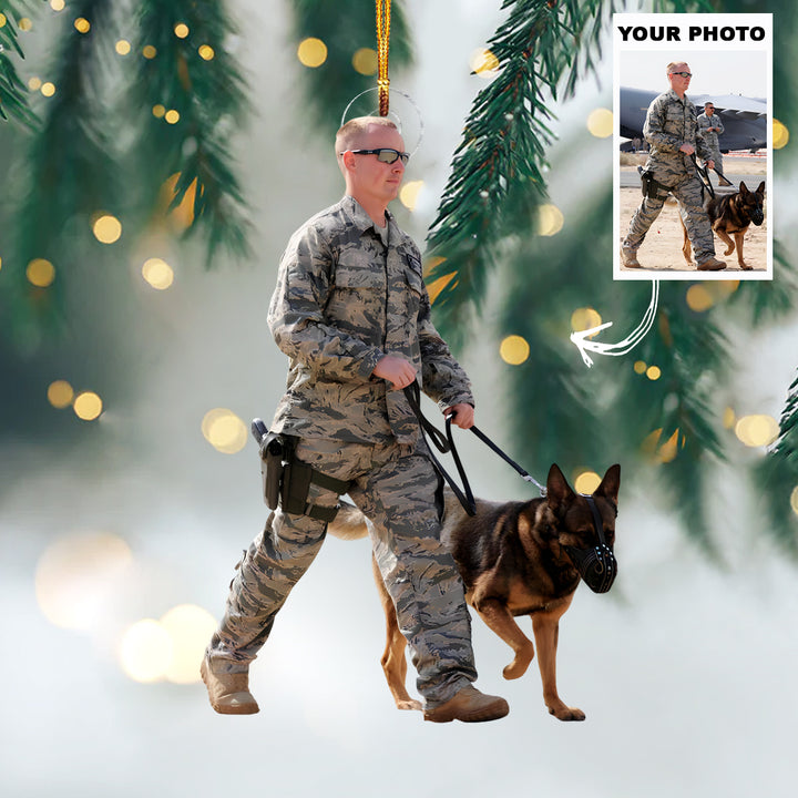 Together We Serve - Personalized Photo Mica Ornament - Customized Photo Ornament - Christmas Gift For Veterans, Soldiers