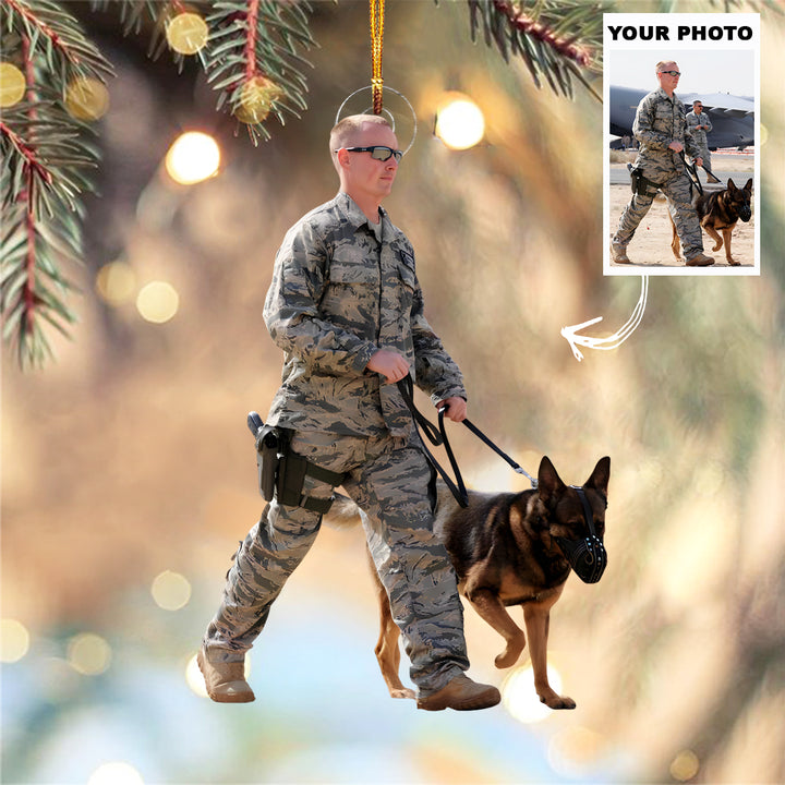 Together We Serve - Personalized Photo Mica Ornament - Customized Photo Ornament - Christmas Gift For Veterans, Soldiers