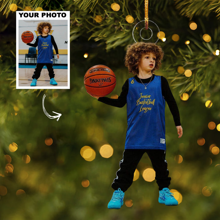 Future Star - Personalized Photo Mica Ornament - Christmas Gift For Family Members, Kids, Basketball Lovers