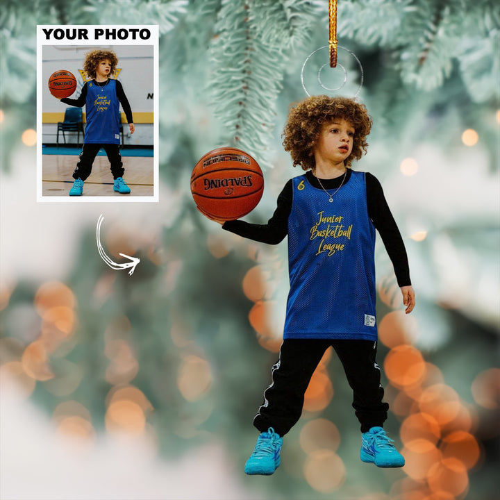 Future Star - Personalized Photo Mica Ornament - Christmas Gift For Family Members, Kids, Basketball Lovers