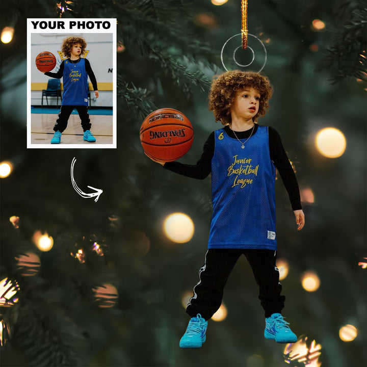 Future Star - Personalized Photo Mica Ornament - Christmas Gift For Family Members, Kids, Basketball Lovers