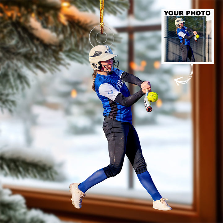 Baseball Spirit - Personalized Photo Mica Ornament - Christmas Gift For Baseball Lovers