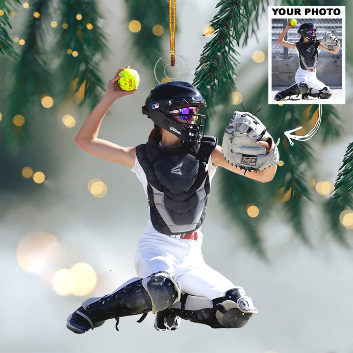 Baseball Spirit - Personalized Photo Mica Ornament - Christmas Gift For Baseball Lovers