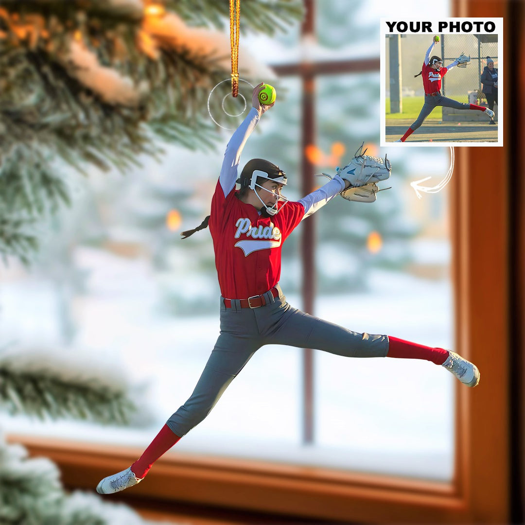 Baseball Spirit - Personalized Photo Mica Ornament - Christmas Gift For Baseball Lovers