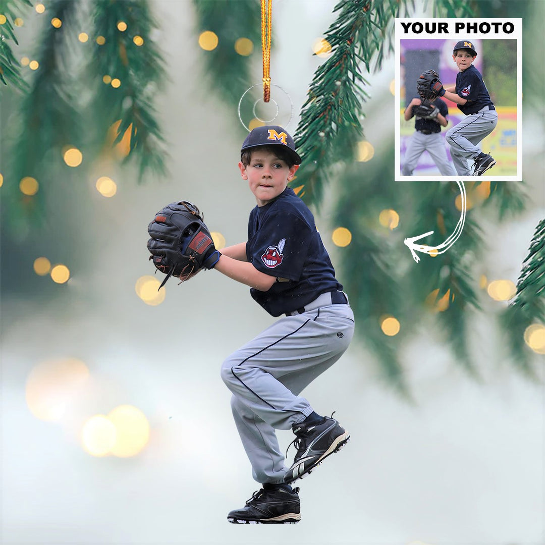 Baseball Spirit - Personalized Photo Mica Ornament - Christmas Gift For Baseball Lovers