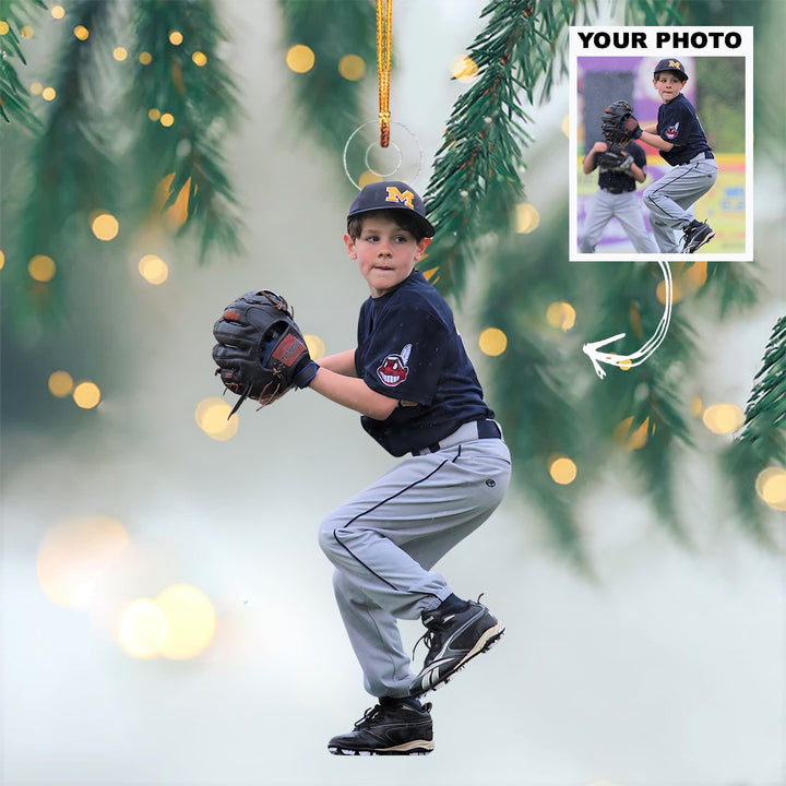 Baseball Spirit - Personalized Photo Mica Ornament - Christmas Gift For Baseball Lovers