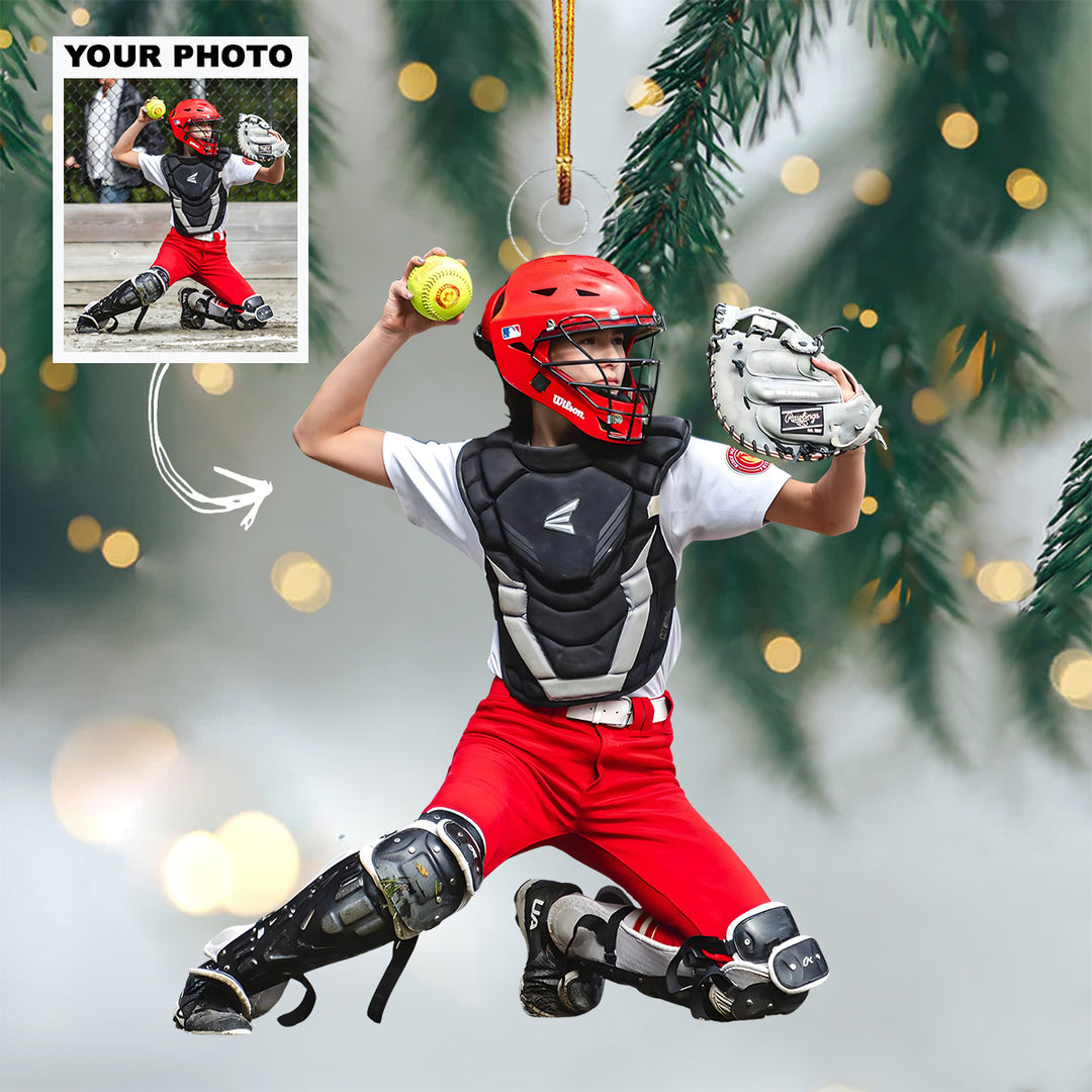Baseball Spirit - Personalized Photo Mica Ornament - Christmas Gift For Baseball Lovers