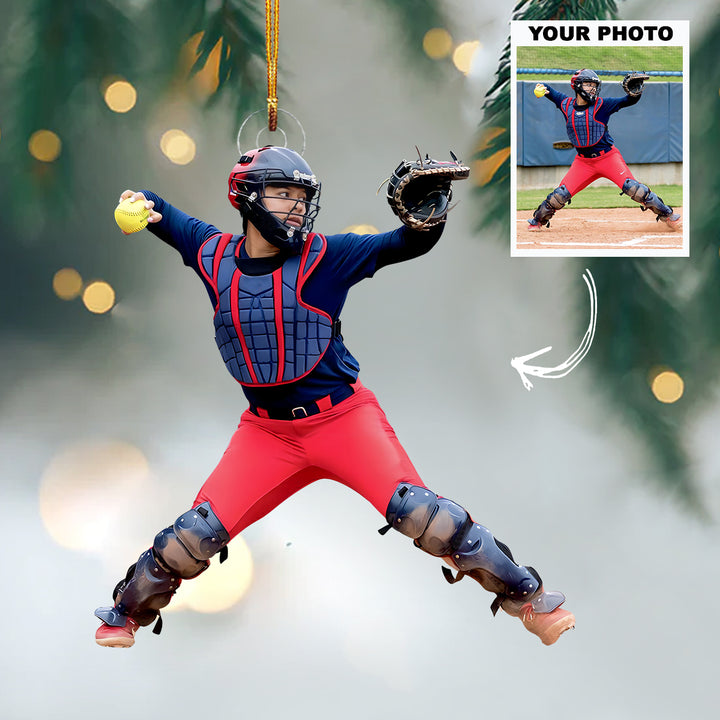 Baseball Spirit - Personalized Photo Mica Ornament - Christmas Gift For Baseball Lovers
