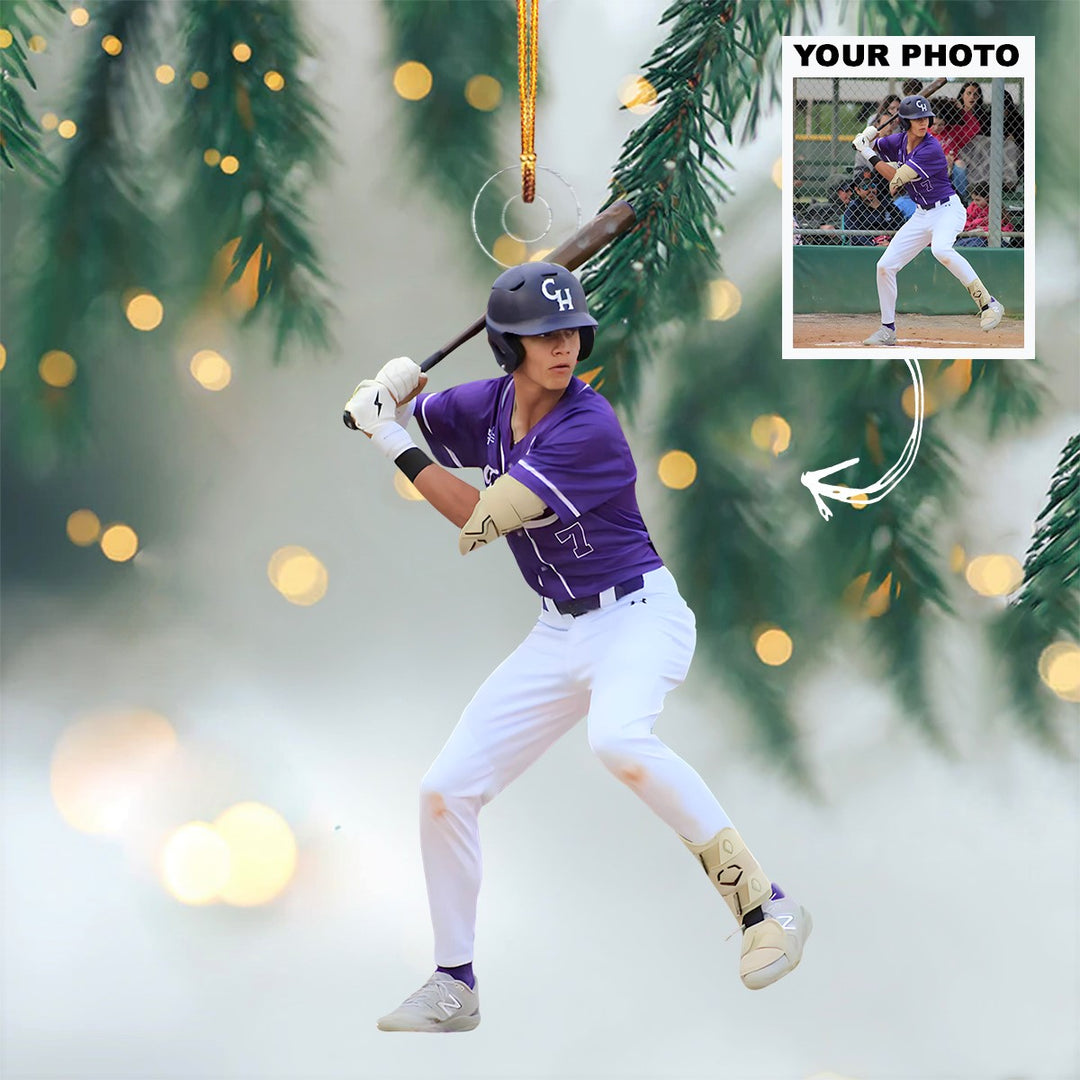 Baseball Spirit - Personalized Photo Mica Ornament - Christmas Gift For Baseball Lovers