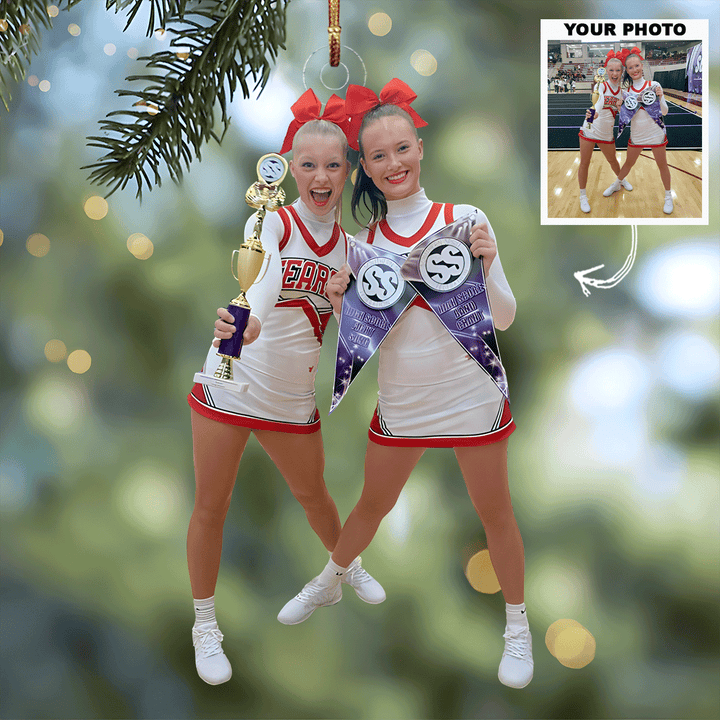 Besties Forever - Personalized Photo Mica Ornament - Christmas Gift For Bestie, Friends